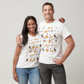 Cute Holiday Cat Pattern T-Shirt (Unisex)