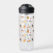 Cute Holiday Cat Pattern Trinkflasche (Vorderseite)