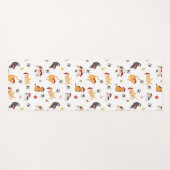Cute Holiday Cat Pattern Yogamatte (Vorderseite (Horizontal))