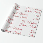 Cute Holiday Christmas To And From Personalized Geschenkpapier (Ungerollt)