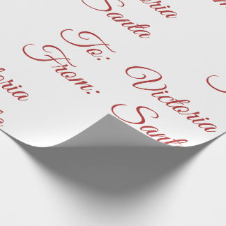 Cute Holiday Christmas To And From Personalized Geschenkpapier