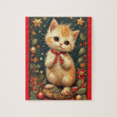 Cute Holiday Kitten  Puzzle (Vertikal)