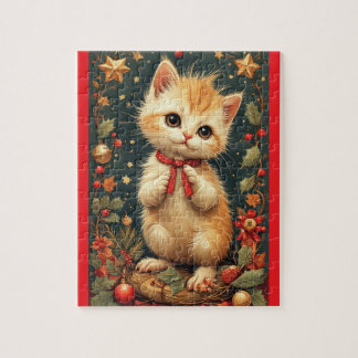 Cute Holiday Kitten  Puzzle