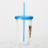 Cute Holiday Reindeer & Snowman Acryltrinkbecher (Rechts)