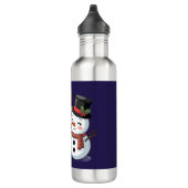 Cute Holiday Reindeer & Snowman Edelstahlflasche (Rechts)