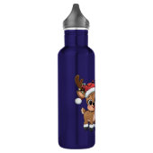 Cute Holiday Reindeer & Snowman Edelstahlflasche (Links)