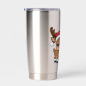 Cute Holiday Reindeer & Snowman Thermobecher (Rechts)