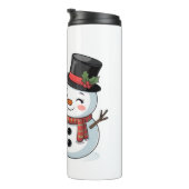 Cute Holiday Reindeer & Snowman Thermosbecher (Nach rechts gedreht)
