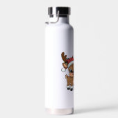Cute Holiday Reindeer & Snowman Trinkflasche (Rechts)