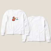 Cute Holiday Shirt with Santa Illustration (Design Vorderseite & Rückseite)
