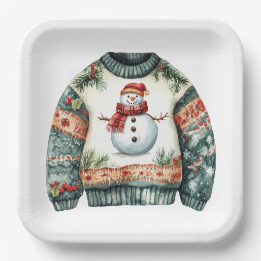 CUTE HOLIDAY WINTER CHRISTMAS SWEATERS PAPPTELLER (Vorderseite)