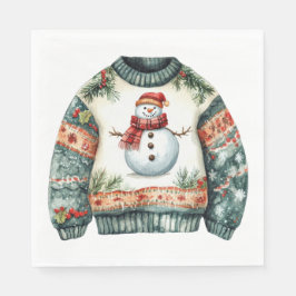 CUTE HOLIDAY WINTER CHRISTMAS SWEATERS SERVIETTE