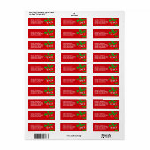Cute Holly Berry Kids Christmas Address Label (Vorne)