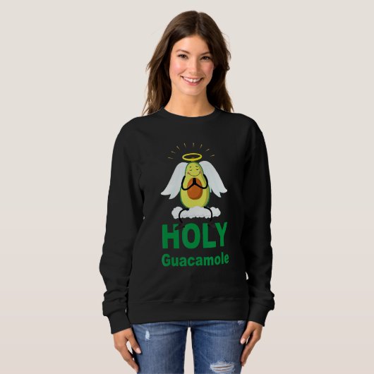 Cute Holy Guacamole Avocado Angel Sweatshirt (Vorne ganz)