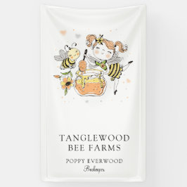 Cute Honey Bee Apiary Beekeeper Honey Products  Banner