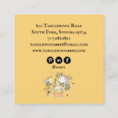 Cute Honey Bee Apiary Beekeeper Honey Products Quadratische Visitenkarte (Rückseite)