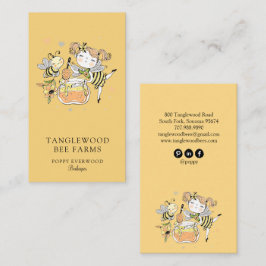 Cute Honey Bee Apiary Beekeeper Honey Products  Visitenkarte