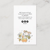 Cute Honey Bee Apiary Beekeeper Honey Products  Visitenkarte (Rückseite)