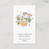 Cute Honey Bee Apiary Beekeeper Honey Products Visitenkarte (Vorderseite)