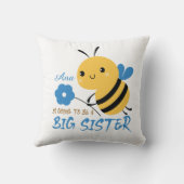 Cute Honey Bee Big Sister Name Custom  Kissen (Rückseite)