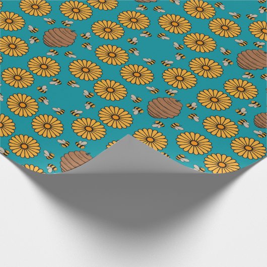 Cute Honeybee  Geschenkpapier (Ecke)