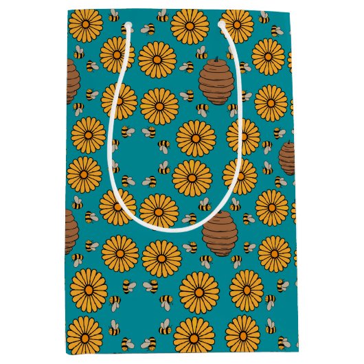 Cute Honeybee Mittlere Geschenktüte (Vorderseite)