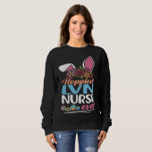 Cute Hoppiest LVN Nurse Ever Bunny Ear Red Plaid E Sweatshirt (Vorne ganz)