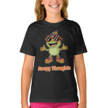 Cute Hoppy Thoughts Frog Pun T-Shirt