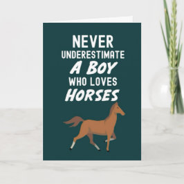 Cute Horse Cards For Baby Boys Kids Animal Lover Karte