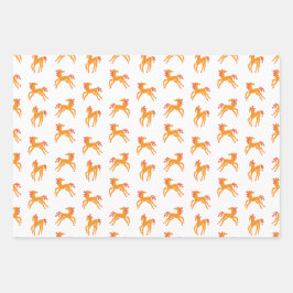 Cute horse geschenkpapier set