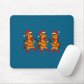 Cute Horse Santa Hat Dancing Lights Christmas Danc Mousepad (Mit Mouse)