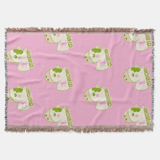 Cute Horses Chinese New Year 2026 Lucky  Decke (Vorderseite)