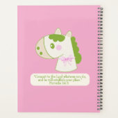 Cute Horses Personalized Pastel Planner Planer (Rückseite)