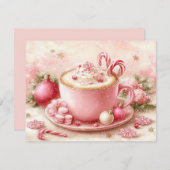 Cute hot chocolate cup  feiertagskarte (Vorne/Hinten)
