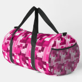 Cute Hot Pink Digital Camo Pattern Girly Duffle Bag (Rechte Ecke)