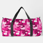 Cute Hot Pink Digital Camo Pattern Girly Duffle Bag (Rückseite)