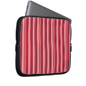 Cute hot pink stripes laptopschutzhülle (Vorne Rechts)