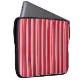 Cute hot pink stripes laptopschutzhülle (Vorne Rechts)