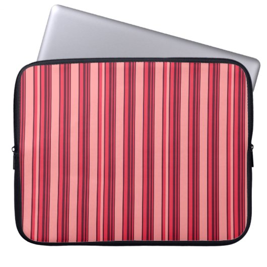 Cute hot pink stripes laptopschutzhülle (Vorderseite)