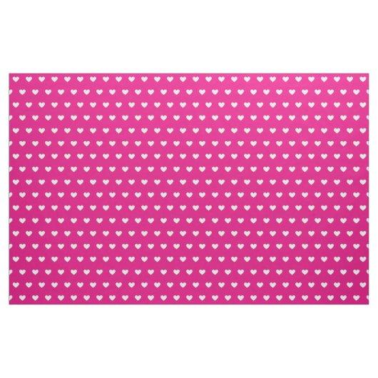 Cute Hot Pink White Hearts Dot Pattern Stoff (Fat Quarter (45,7 x 55,9 cm))