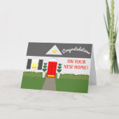 Cute House Facade Housewarming Card Karte (Vorderseite)