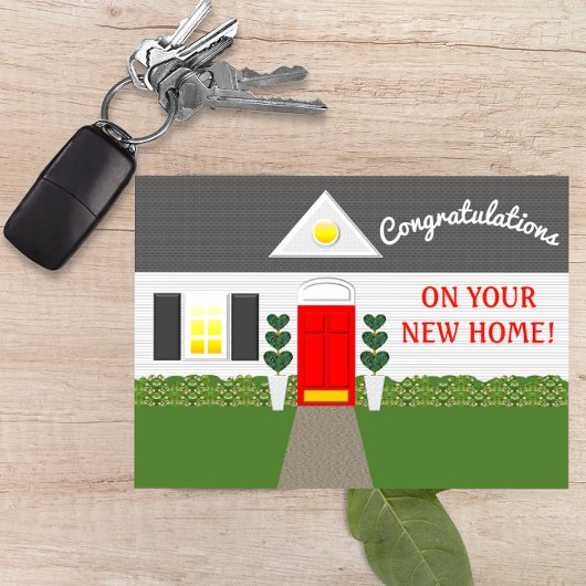 Cute House Facade Housewarming Card Karte