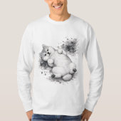 【Cute Husky Ink Long Sleeve T-Shirt】 T-Shirt (Vorderseite)