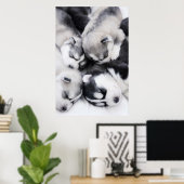 cute husky puppies poster (Heimbüro)