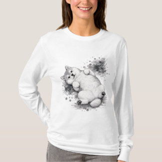 【Cute Husky Puppy Ink Art Long Sleeve T-Shirt】 T-Shirt