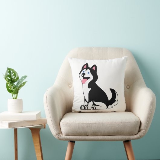 Cute Husky Puppy Throw Pillow Kissen (Stuhl )