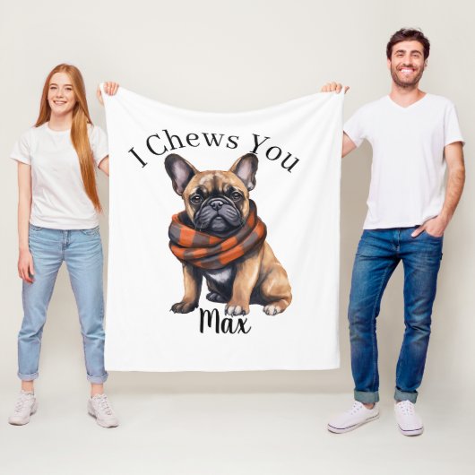 Cute I Chews You | Französische Fleece-Decke Fleecedecke (Beispiel)