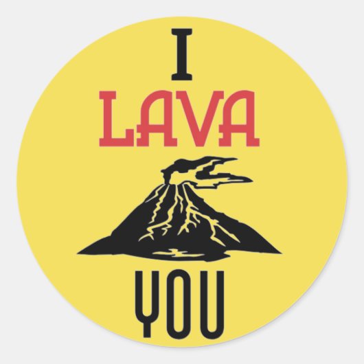Cute I Lava You Sticker (Vorderseite)