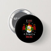 Cute I Love Being A Nene Snowman Christmas Valenti Button (Vorne & Hinten)
