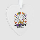 Cute I Love Fall Prevention Physical Therapy Ghost Ornament (Vorderseite)